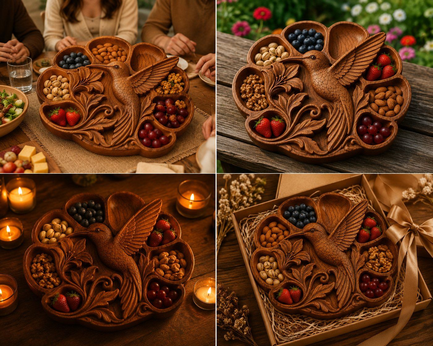 Noble Dog Breed Divided Serving Tray bas-relief STL — view 5