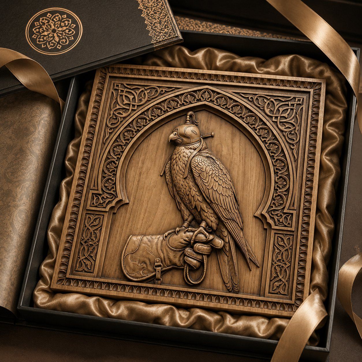 Noble Falcon Falconer Bird of Prey CNC Relief STL bas-relief STL — view 8