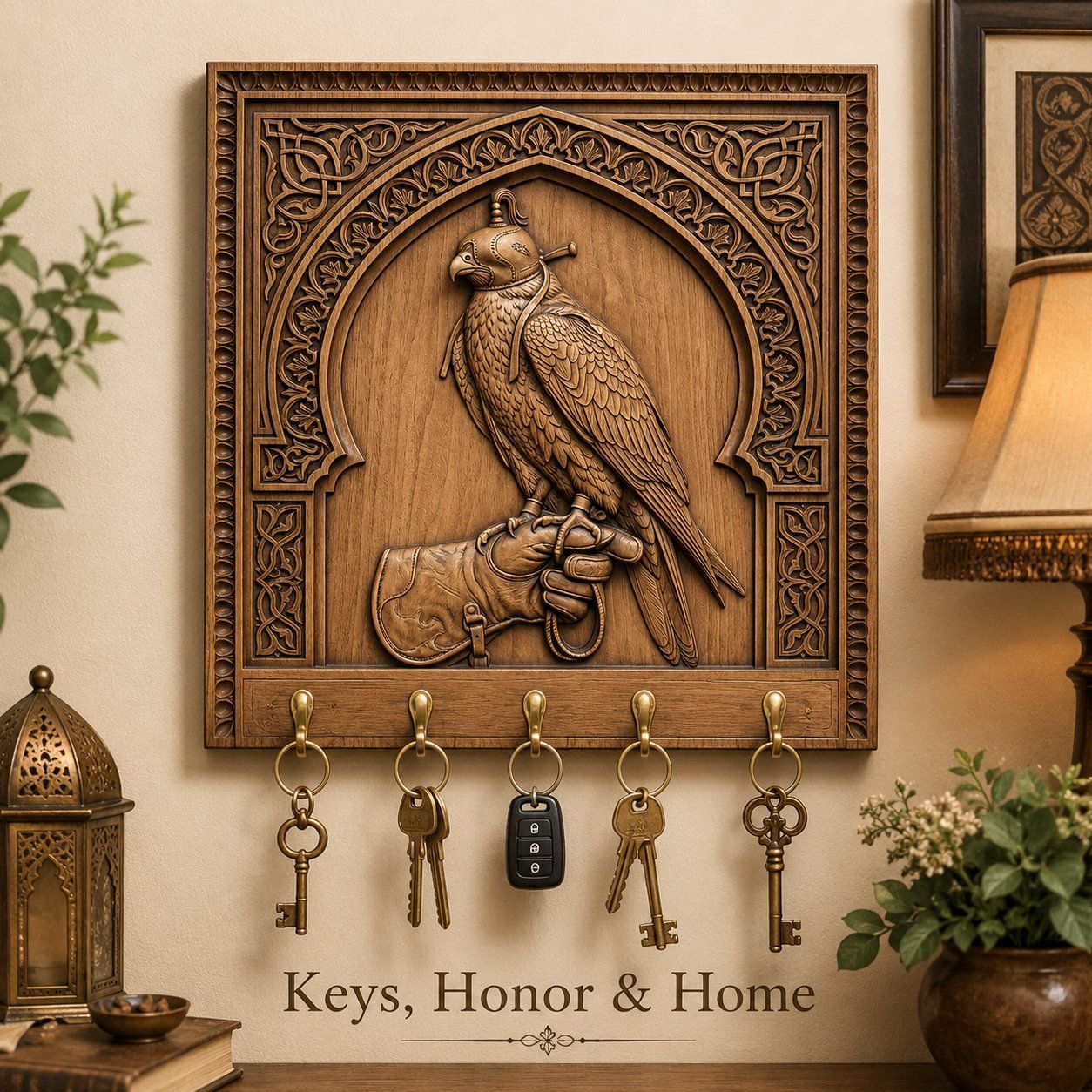 Noble Falcon Falconer Bird of Prey CNC Relief STL bas-relief STL — view 9