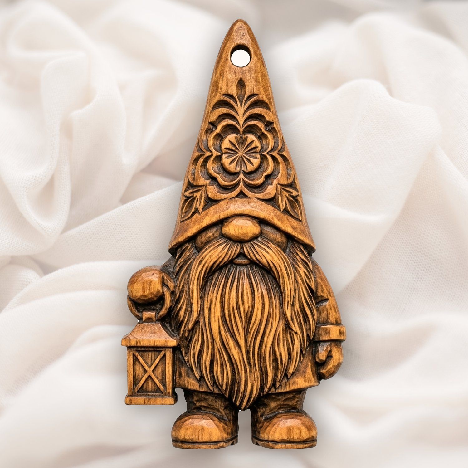 Nordic Gnome Lantern Ornament CNC Relief STL bas-relief STL — view 4