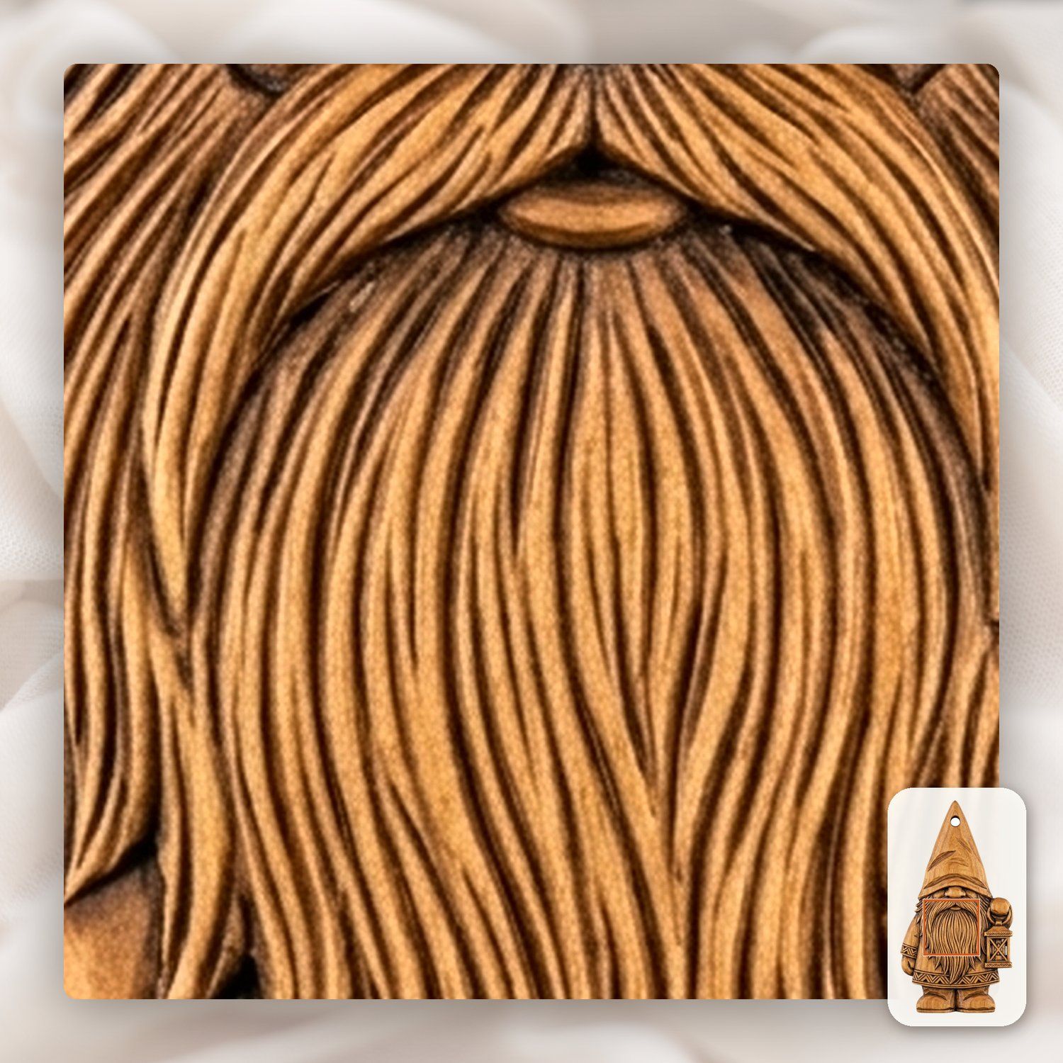 Nordic Gnome Lantern Ornament CNC Relief STL bas-relief STL — view 11