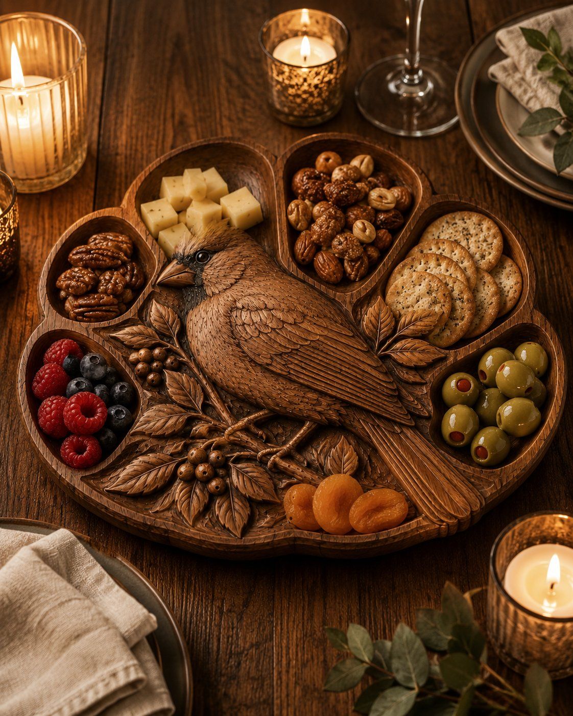 Northern Cardinal Bird Wood Carving Design bas-relief STL — view 7