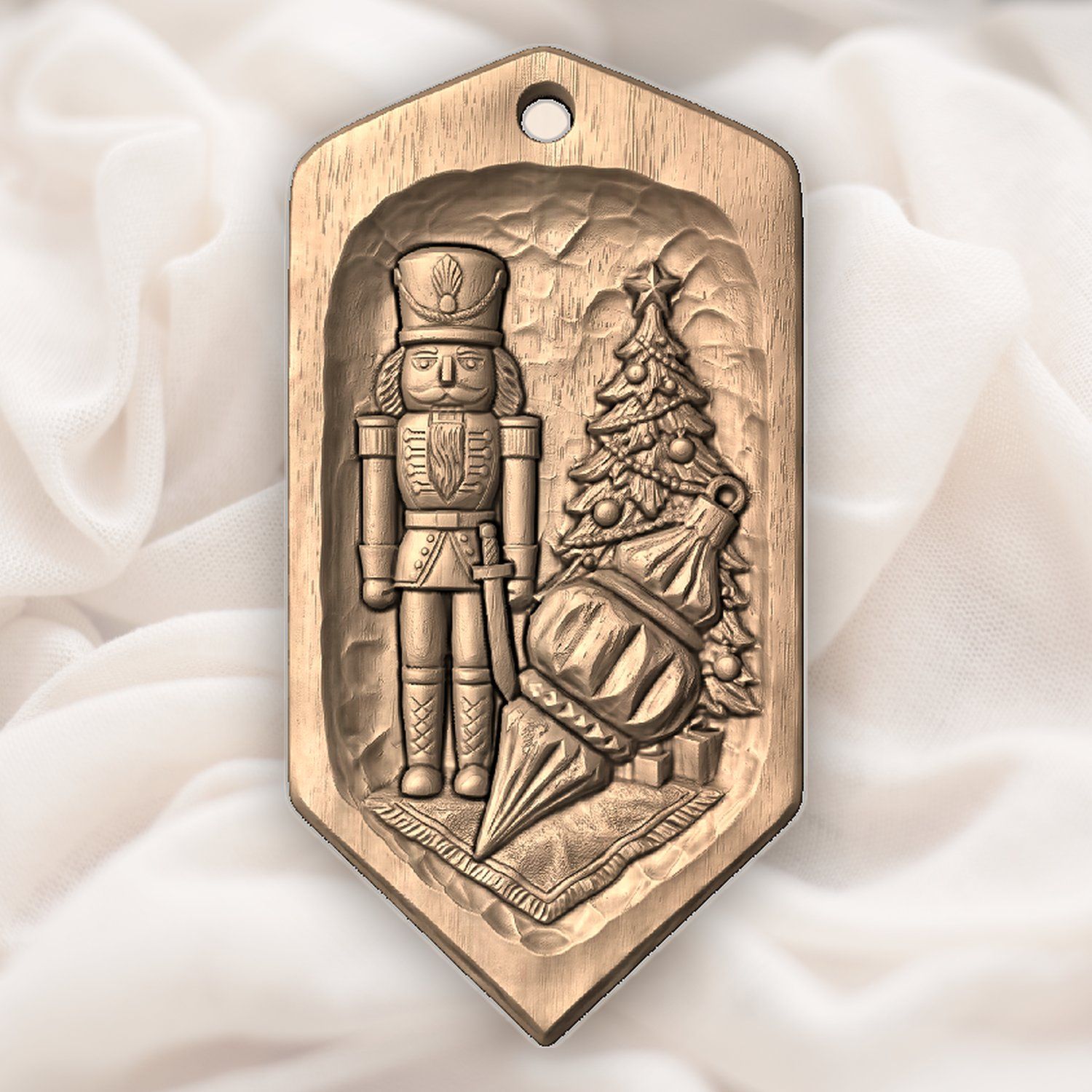 Nutcracker Christmas Icicle Drop Ornament CNC Relief STL bas-relief STL — view 5