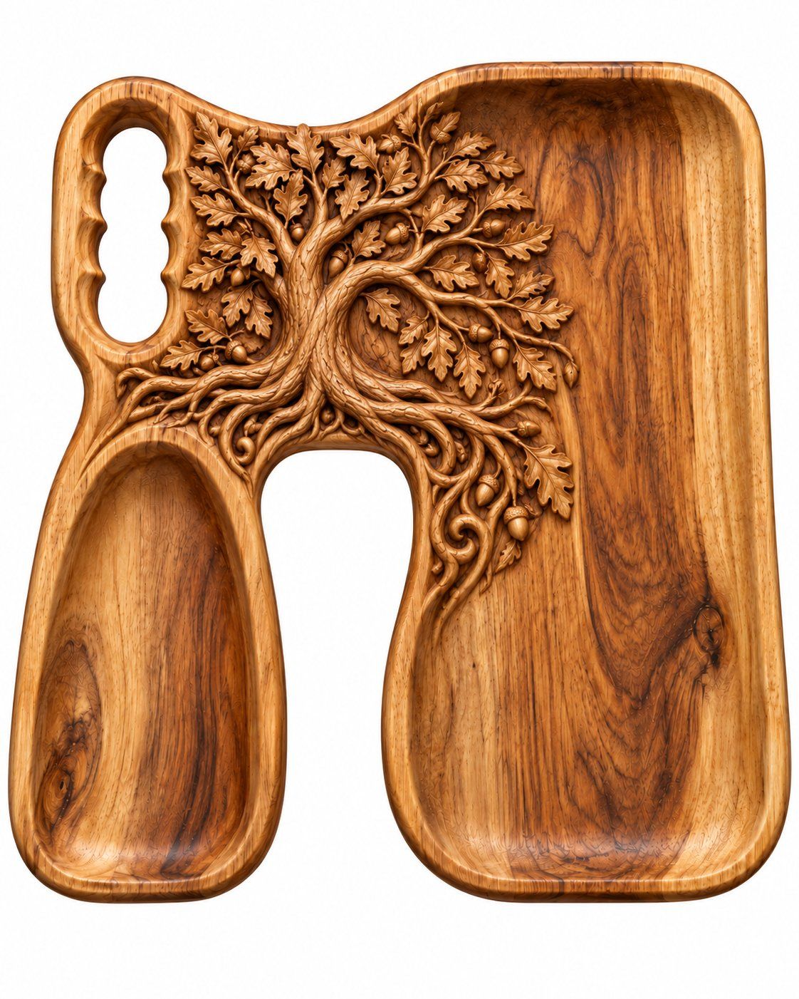 Oak Tree Serving Tray CNC Relief STL bas-relief STL — view 14