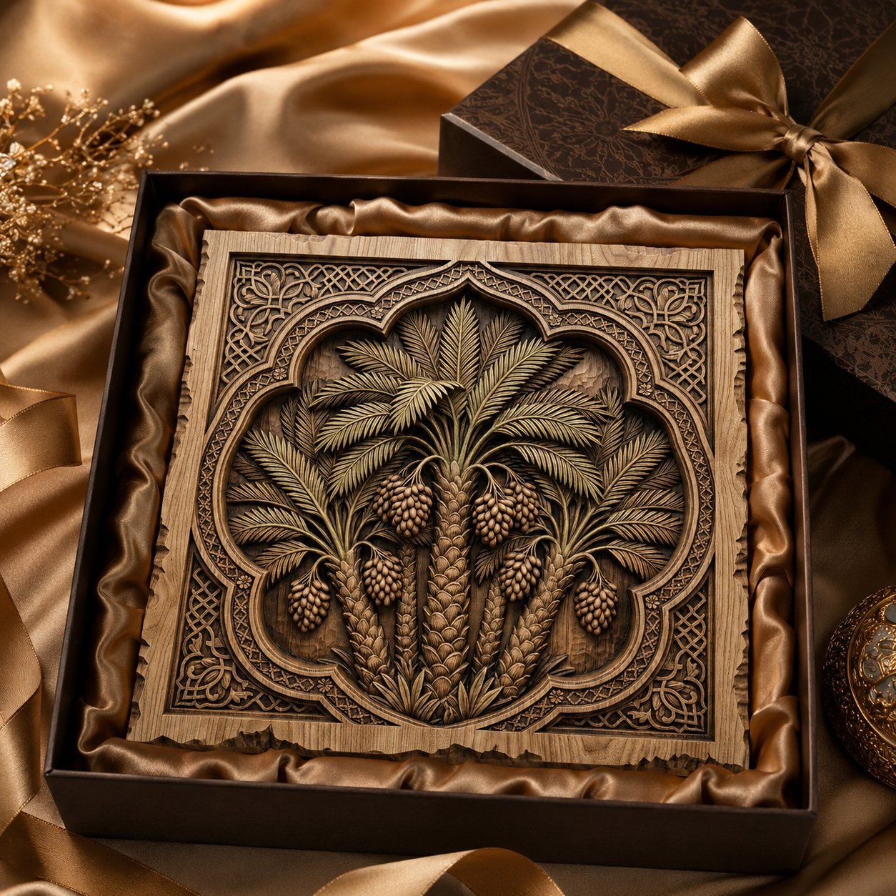 Oasis Palm Tree Decorative Panel CNC Relief STL bas-relief STL — view 8