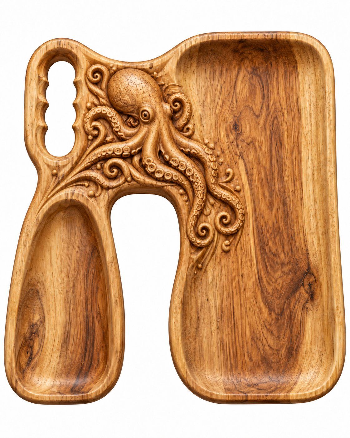 Octopus Kraken Organizer Tray CNC Relief STL bas-relief STL — view 13