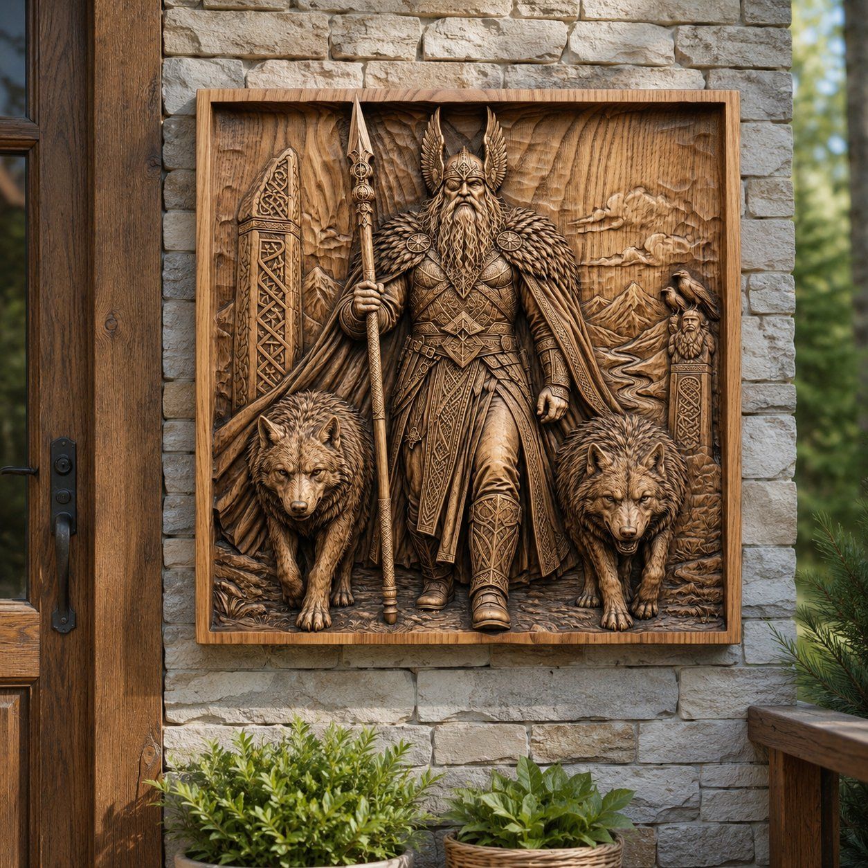 Odin Allfather Norse Viking Mythology CNC Relief STL bas-relief STL — view 6