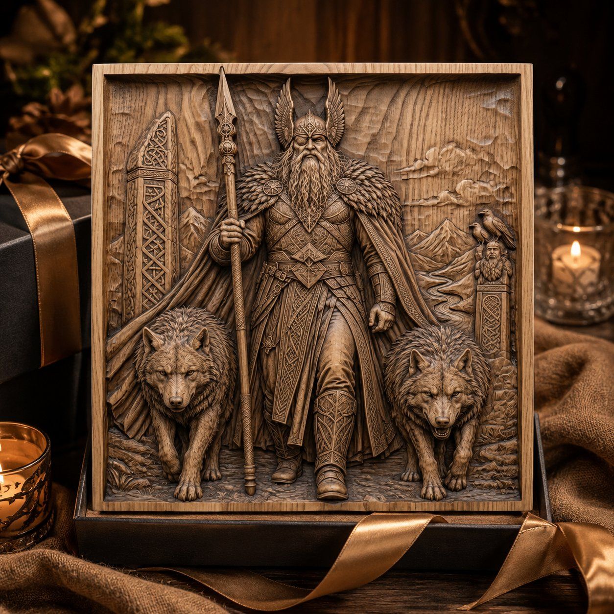 Odin Allfather Norse Viking Mythology CNC Relief STL bas-relief STL — view 7