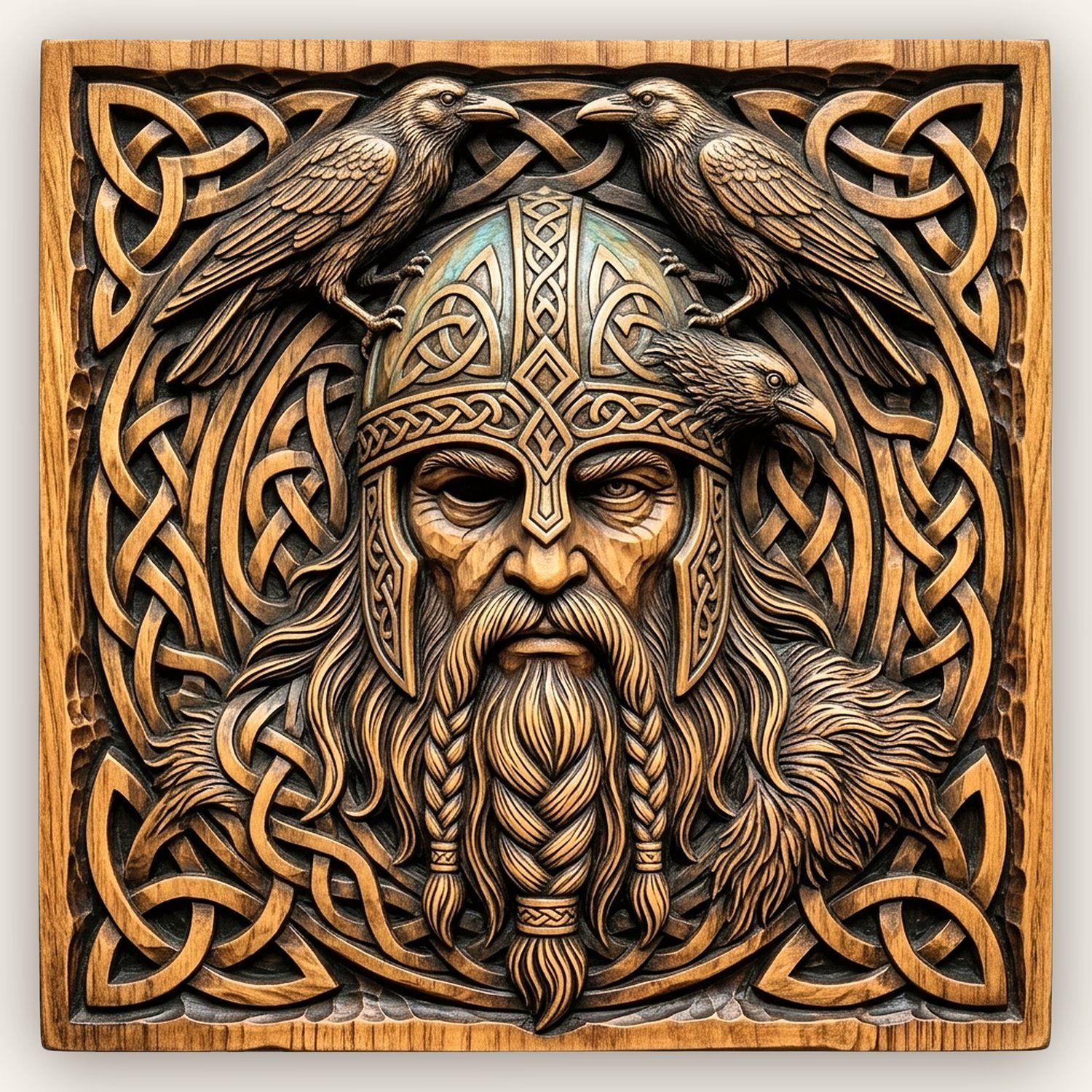 Odin Viking God Portrait CNC Relief STL bas-relief STL design
