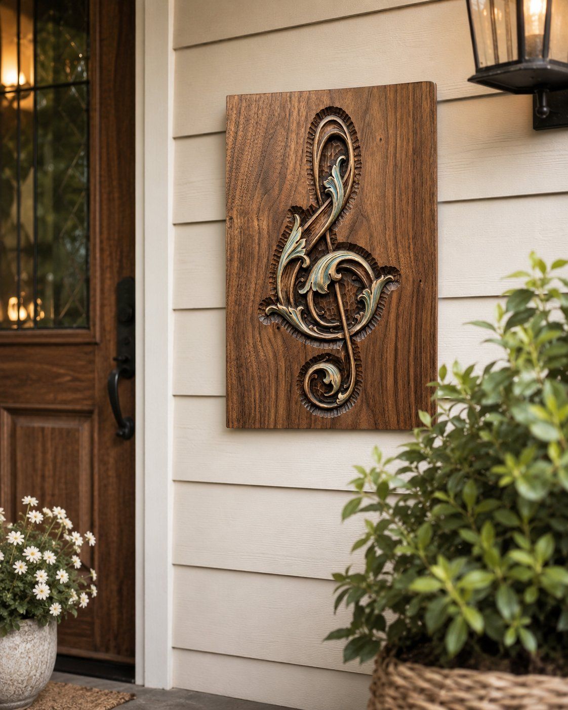 Ornate Musical Treble Clef CNC Relief STL bas-relief STL — view 8