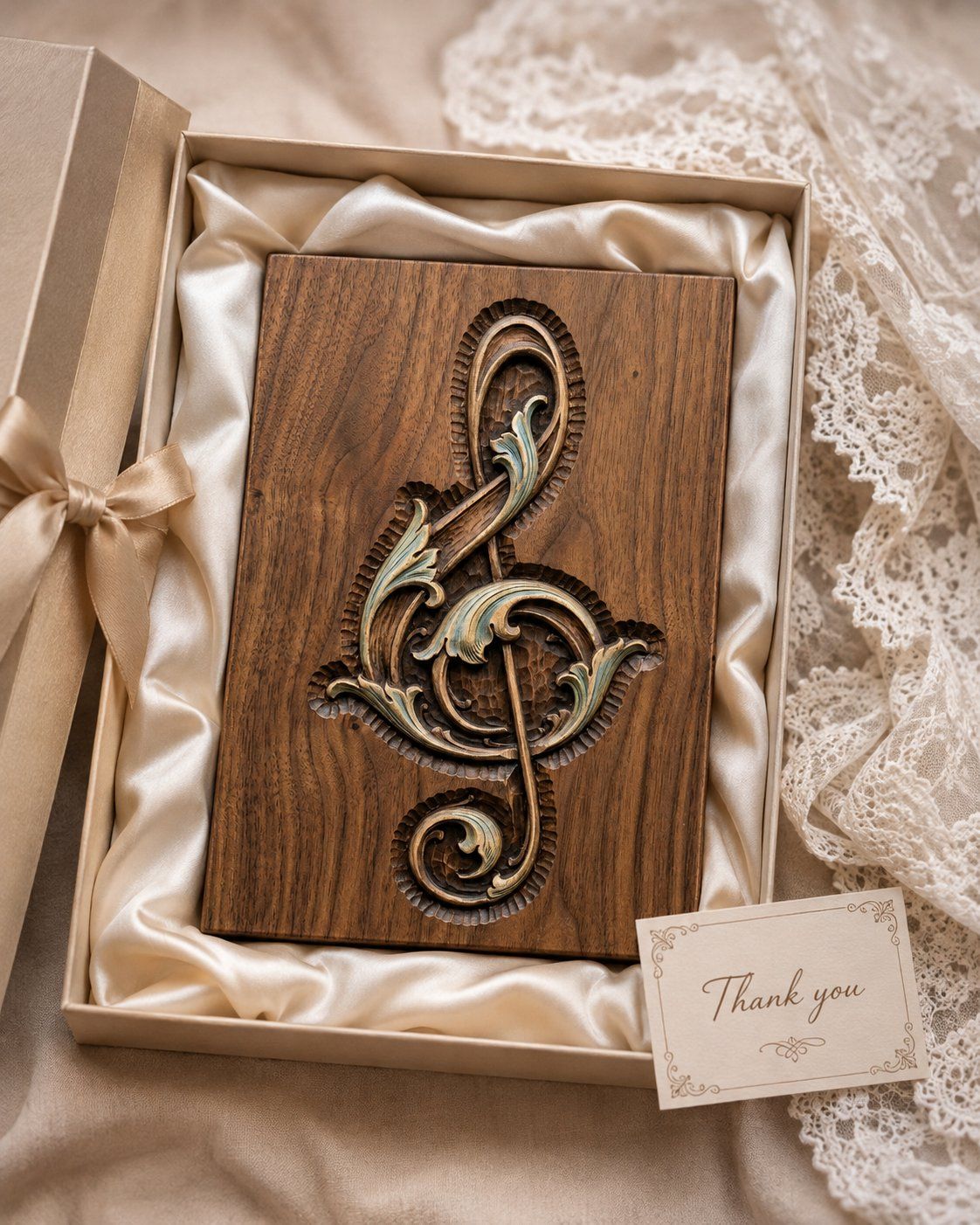 Ornate Musical Treble Clef CNC Relief STL bas-relief STL — view 9