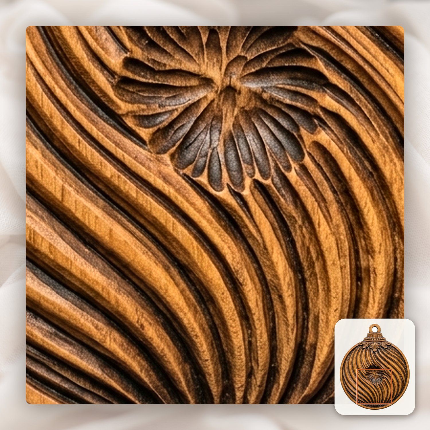 Christmas tree Ornament CNC Relief STL bas-relief STL — view 12
