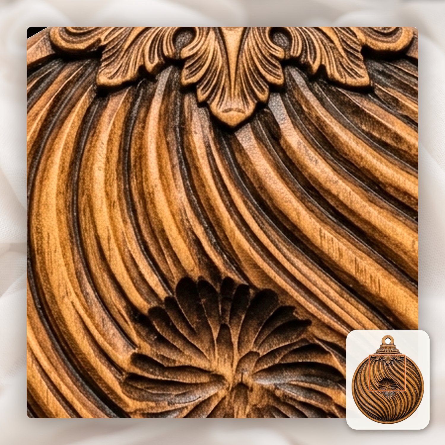 Christmas tree Ornament CNC Relief STL bas-relief STL — view 11
