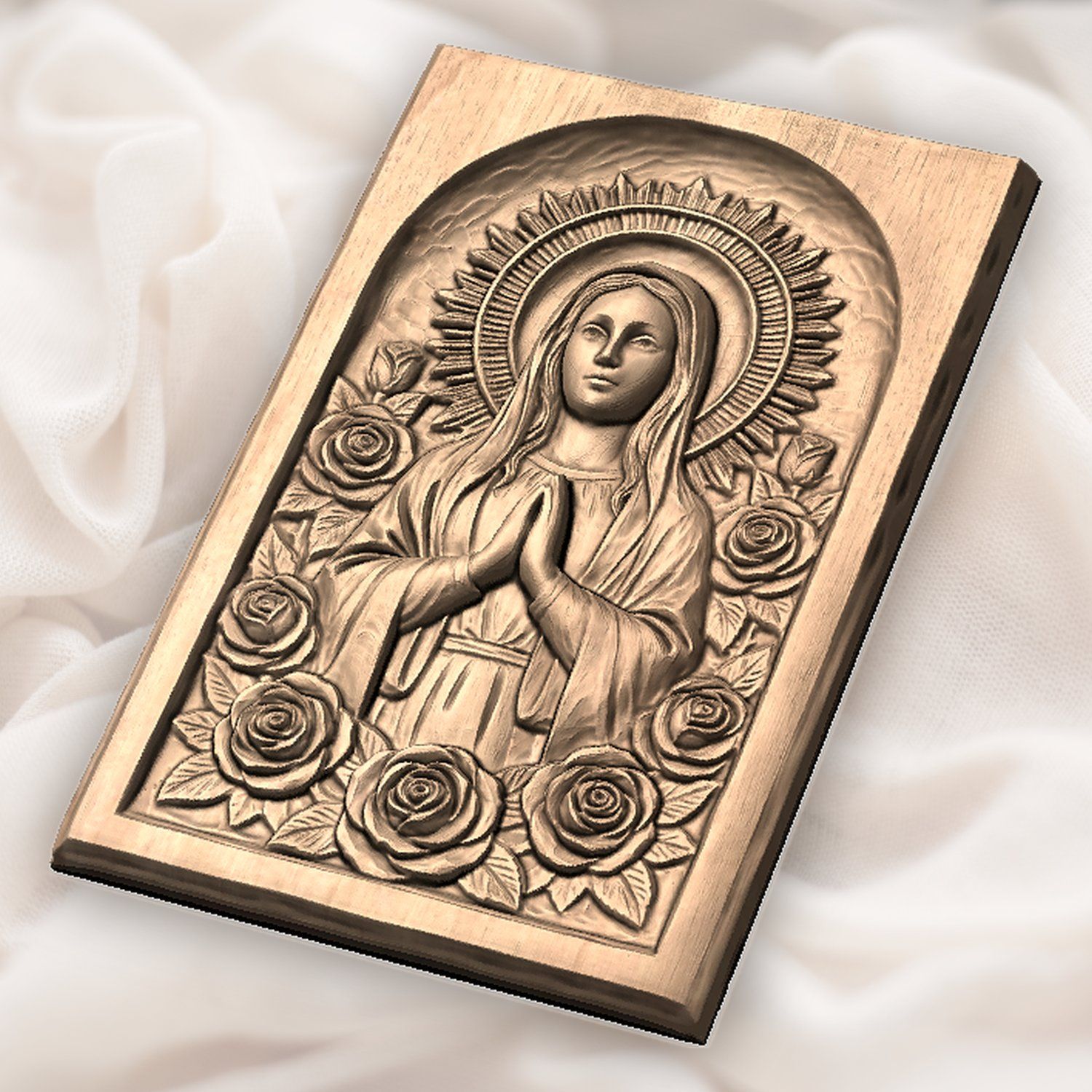 Our Lady of Guadalupe CNC Relief STL bas-relief STL — view 6