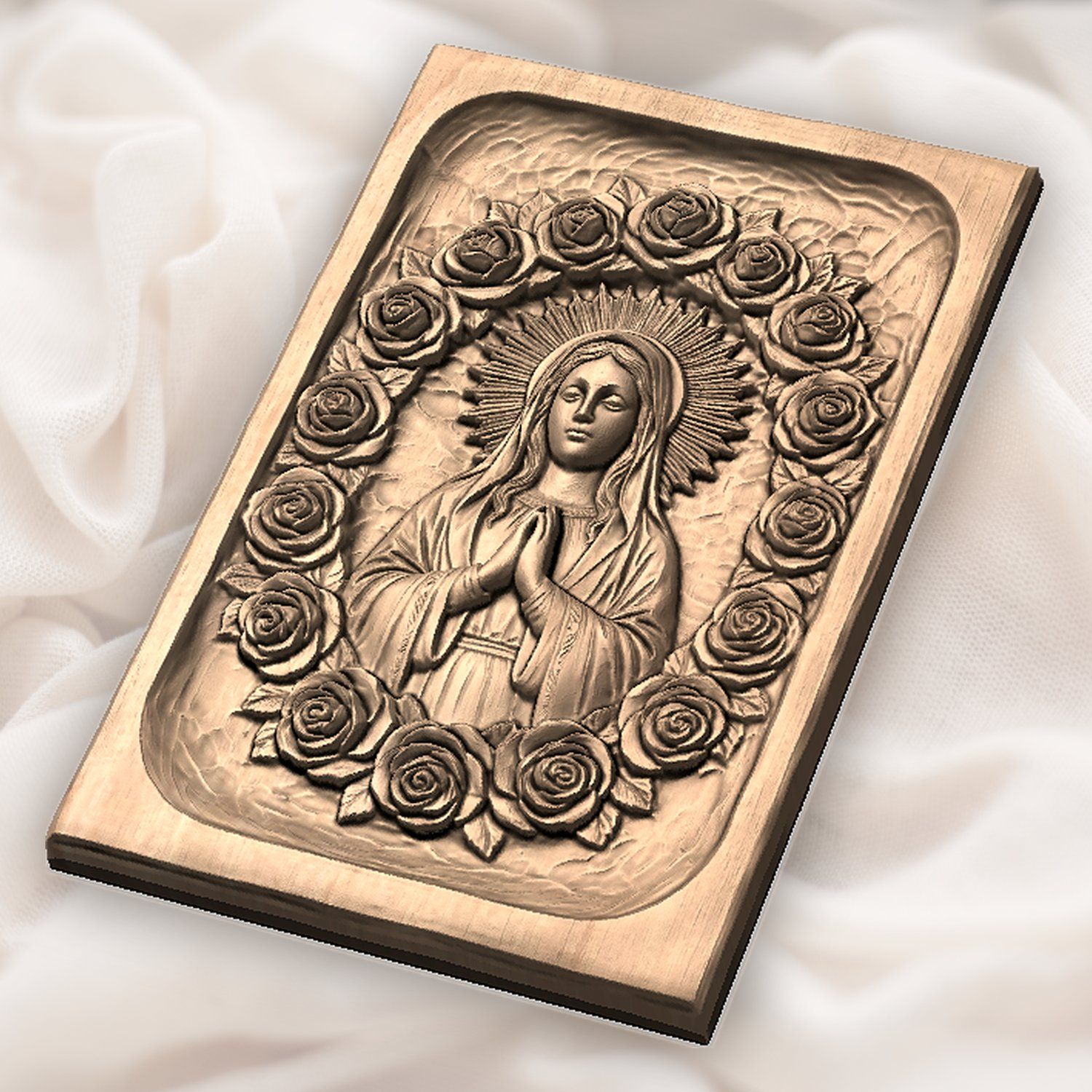 Our Lady of Guadalupe CNC Relief STL bas-relief STL — view 6