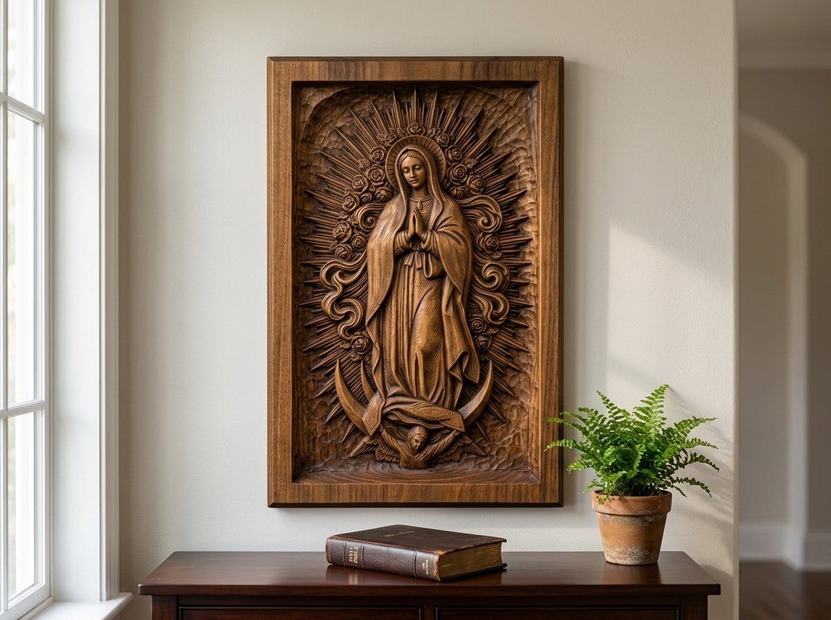 Our Lady of Guadalupe Virgin Mary CNC Relief STL bas-relief STL — view 14