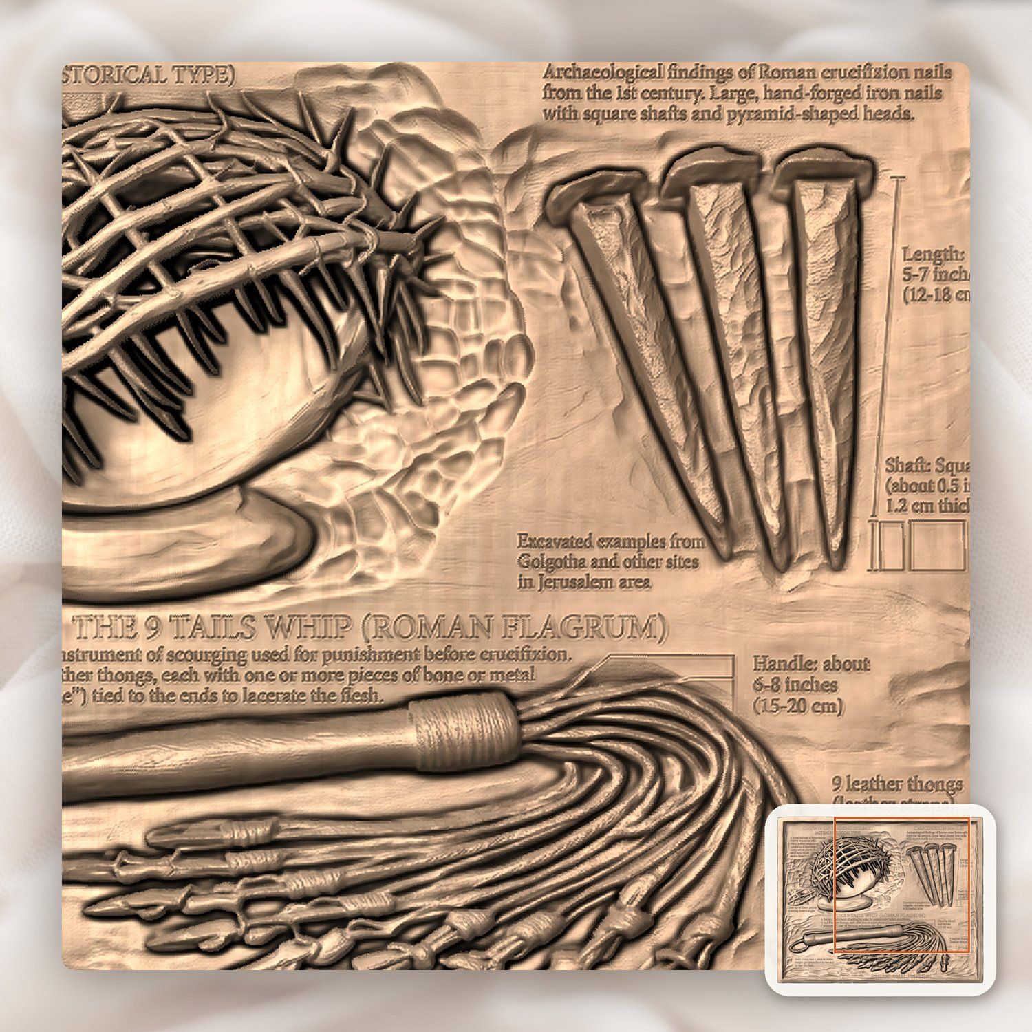 Passion of Christ CNC Relief STL bas-relief STL — view 10