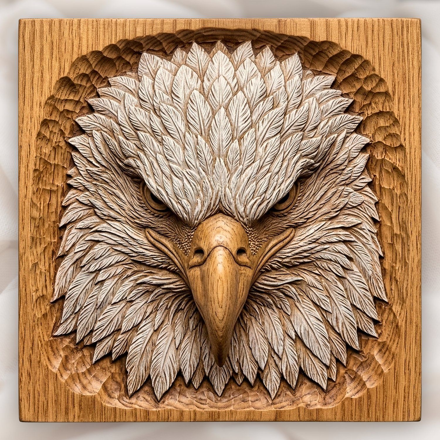 Patriotic Bald Eagle Head CNC Relief STL bas-relief STL design