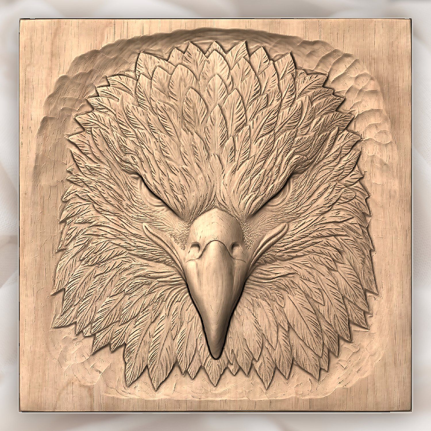 Patriotic Bald Eagle Head CNC Relief STL bas-relief STL — view 4