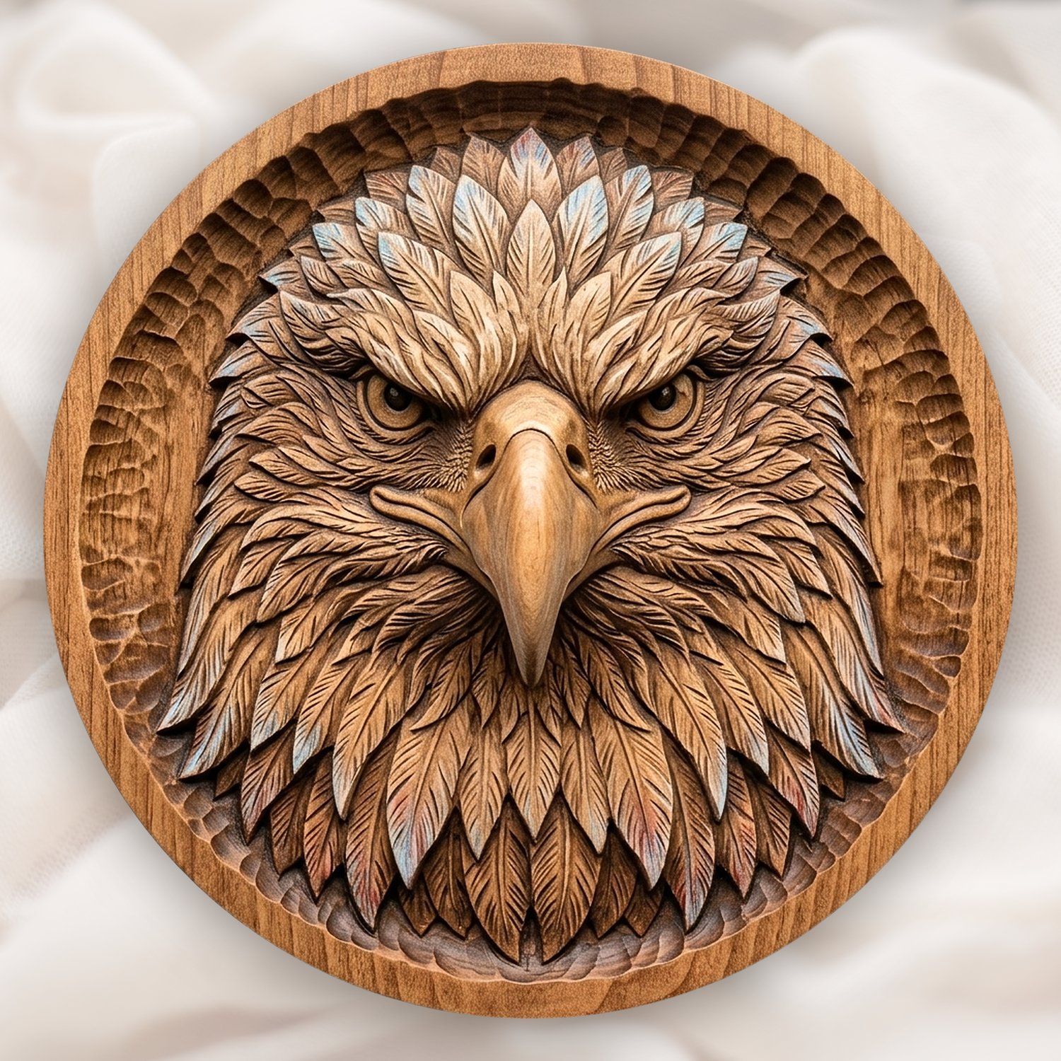 Patriotic Bald Eagle Head CNC Relief STL bas-relief STL design