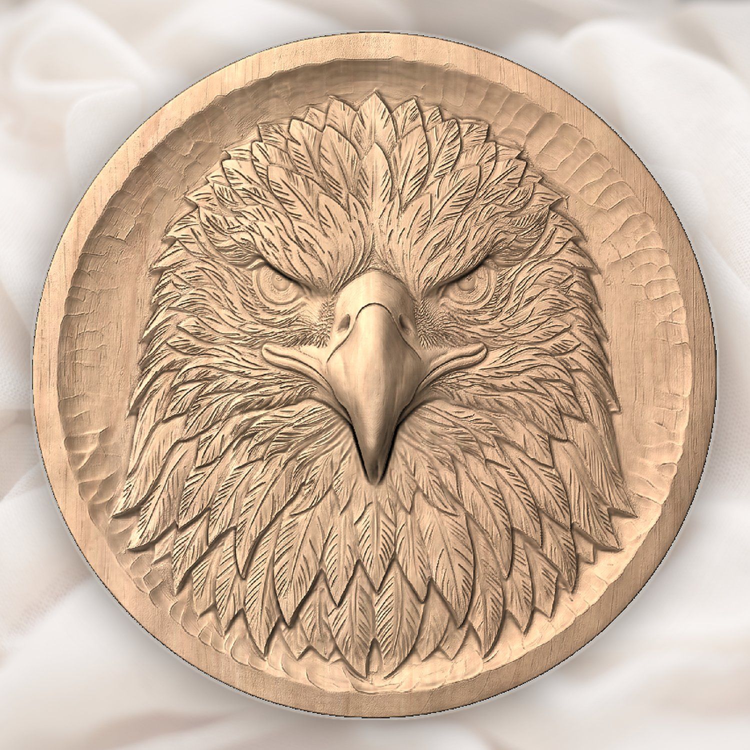 Patriotic Bald Eagle Head CNC Relief STL bas-relief STL — view 4