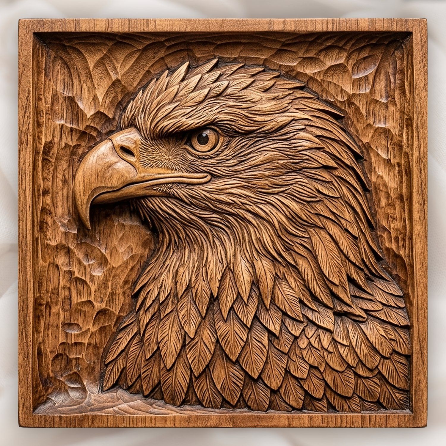 Patriotic Bald Eagle Head CNC Relief STL bas-relief STL design