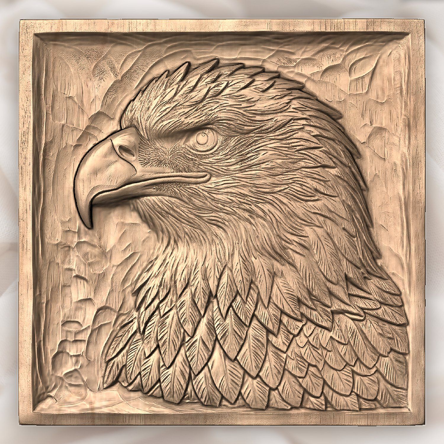 Patriotic Bald Eagle Head CNC Relief STL bas-relief STL — view 4
