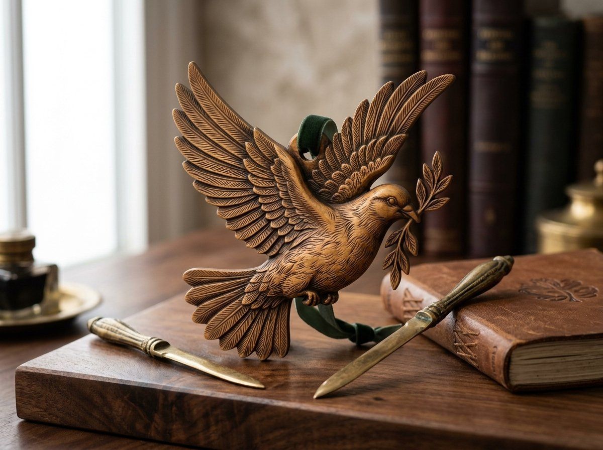 Peace Dove Olive Branch Ornament CNC Relief STL bas-relief STL — view 13