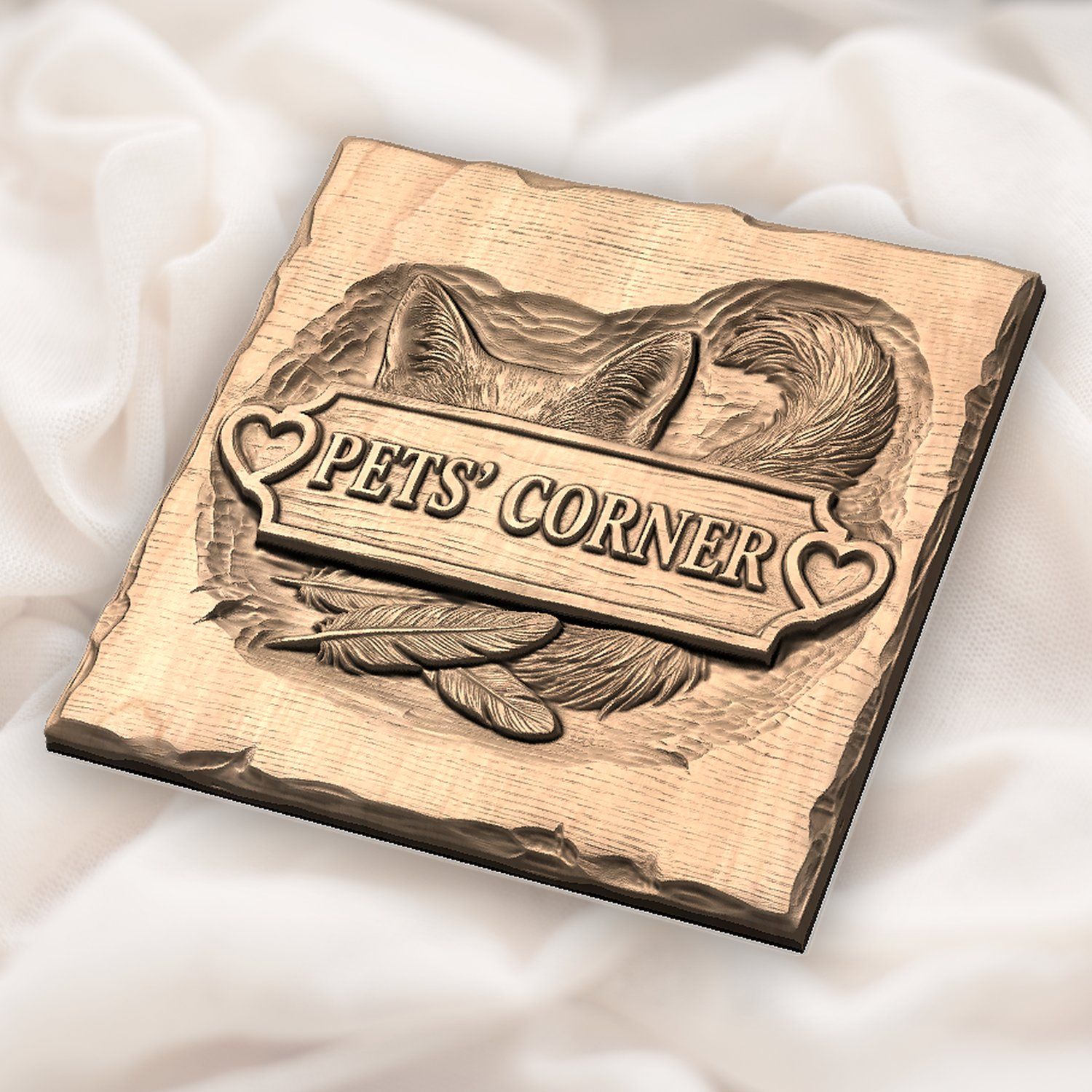 Pets' Corner Custom Sign Pet Memorial CNC Relief STL bas-relief STL — view 5