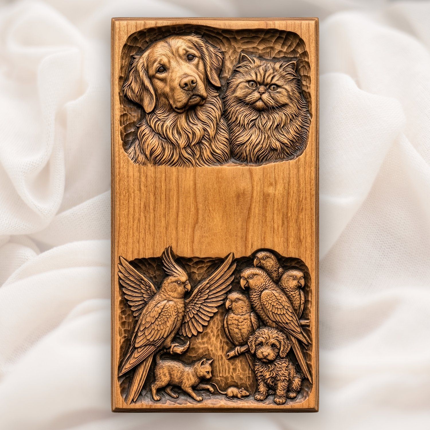 Pets Doorbell Backing Plate CNC Relief STL bas-relief STL — view 13