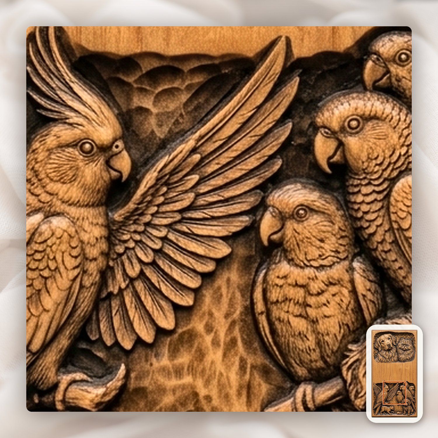 Pets Doorbell Backing Plate CNC Relief STL bas-relief STL — view 10