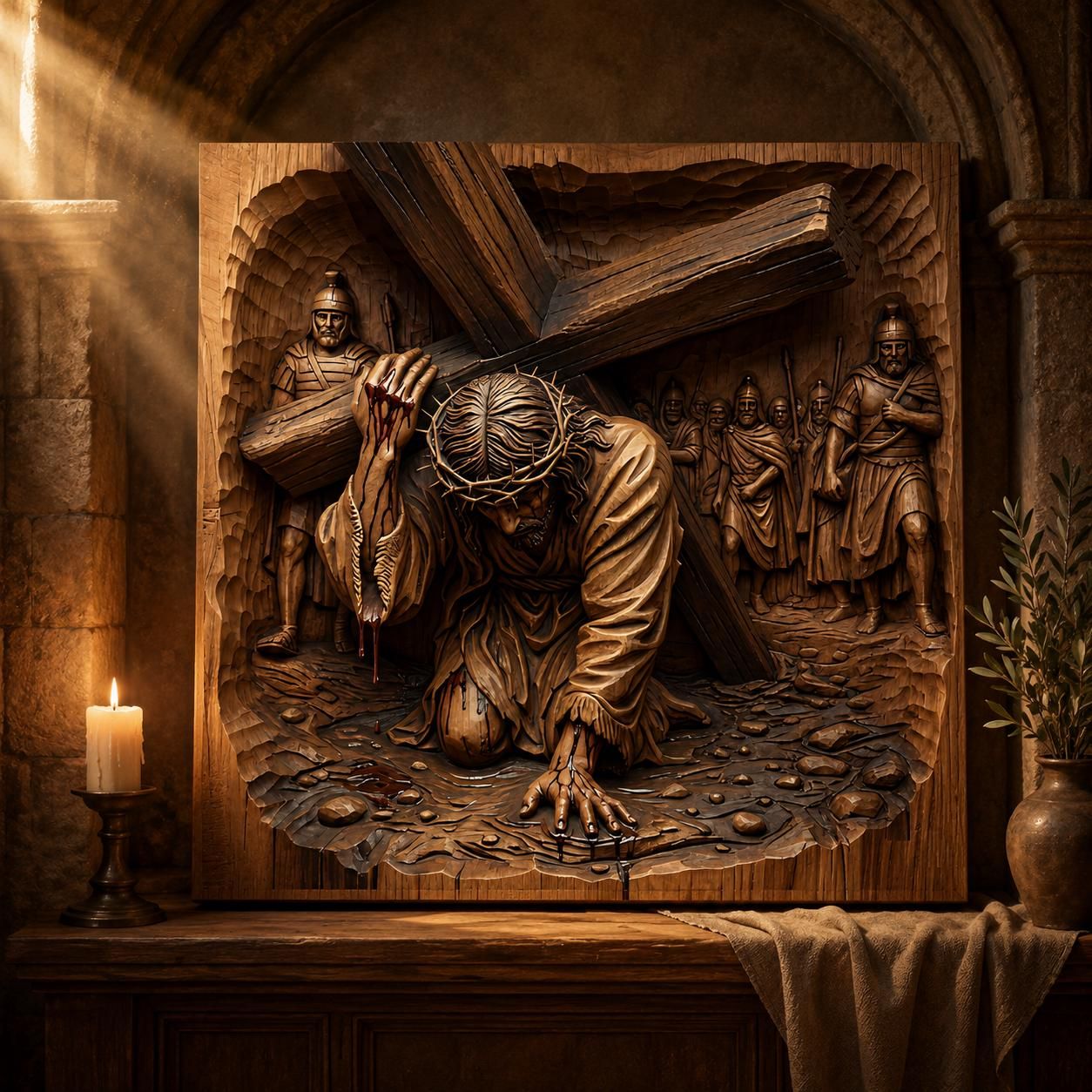 Top 10 Christian Faith Bas-Relief STL Bundle for CNC and 3D Printing bas-relief STL — view 9
