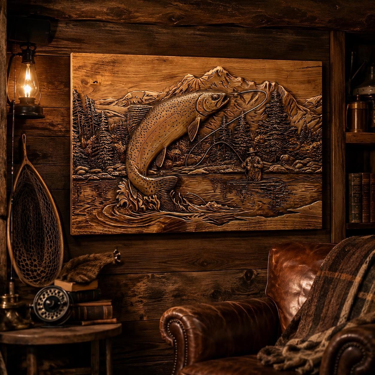 Hunting & Fishing Trophy Bundle: 10 Bas-Relief STL Files bas-relief STL — view 3