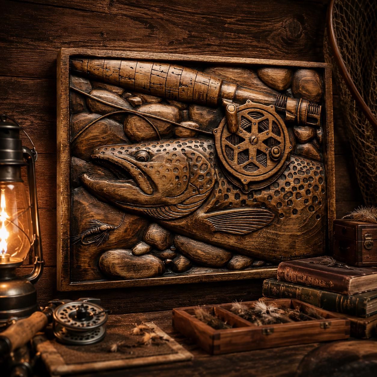 Hunting & Fishing Trophy Bundle: 10 Bas-Relief STL Files bas-relief STL — view 6