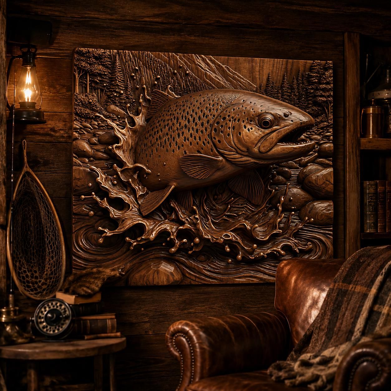 Hunting & Fishing Trophy Bundle: 10 Bas-Relief STL Files bas-relief STL — view 7