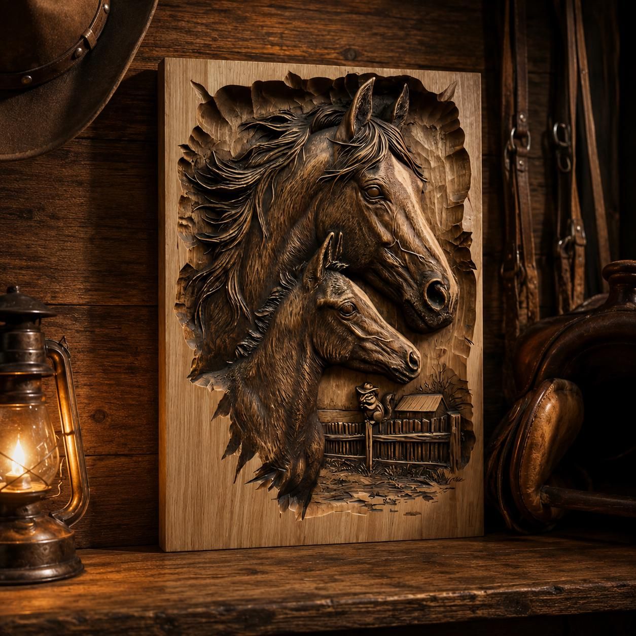 Western & Cowboy Heritage Bundle: 10 Bas-Relief STL Files bas-relief STL — view 7