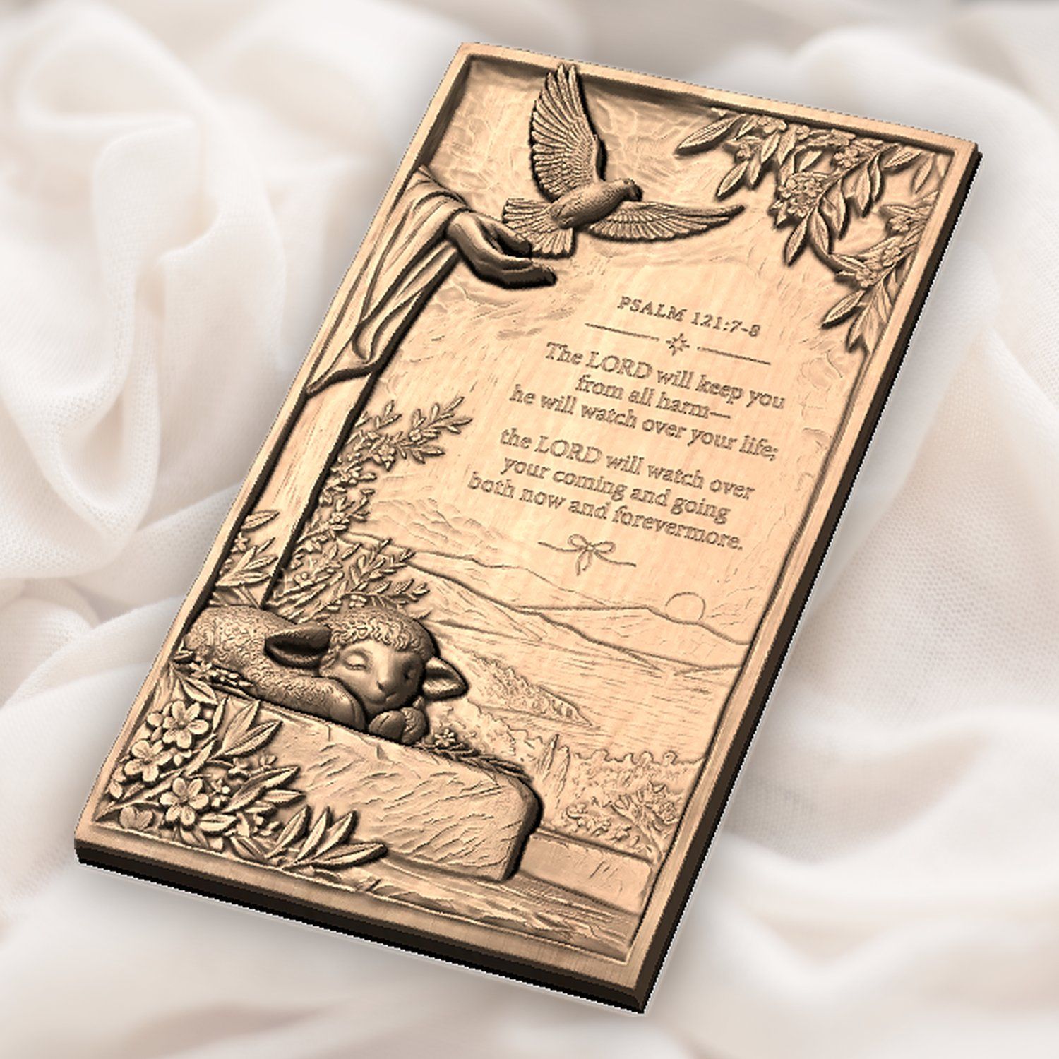 Psalm 121 Bible Verse Dove and Lamb CNC Relief STL bas-relief STL — view 6