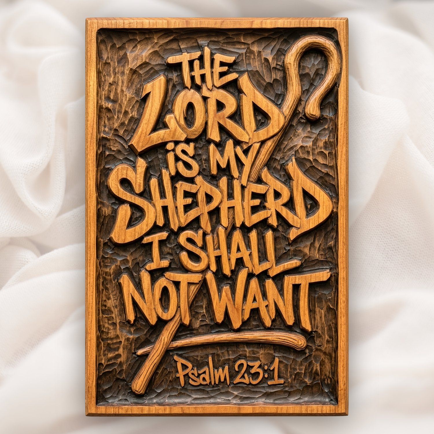 Psalm 23 The Lord is my Shepherd CNC Relief STL bas-relief STL design