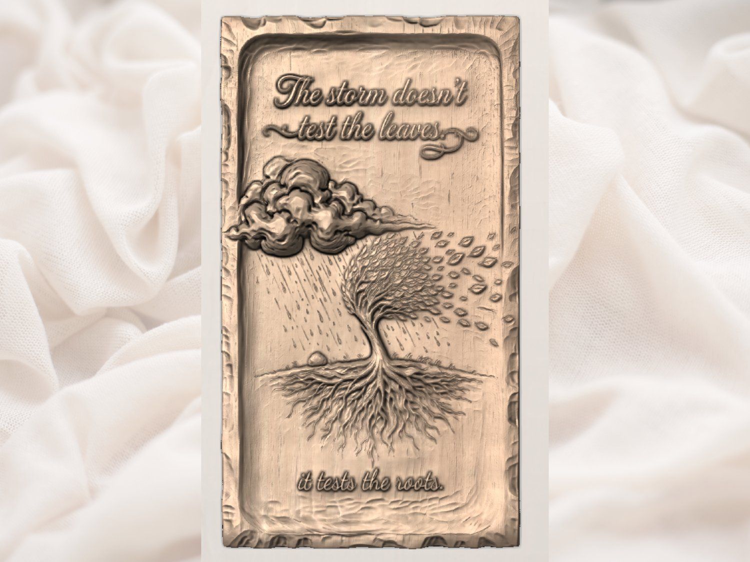 Resilience Roots Inspirational Quote CNC Relief STL bas-relief STL — view 4
