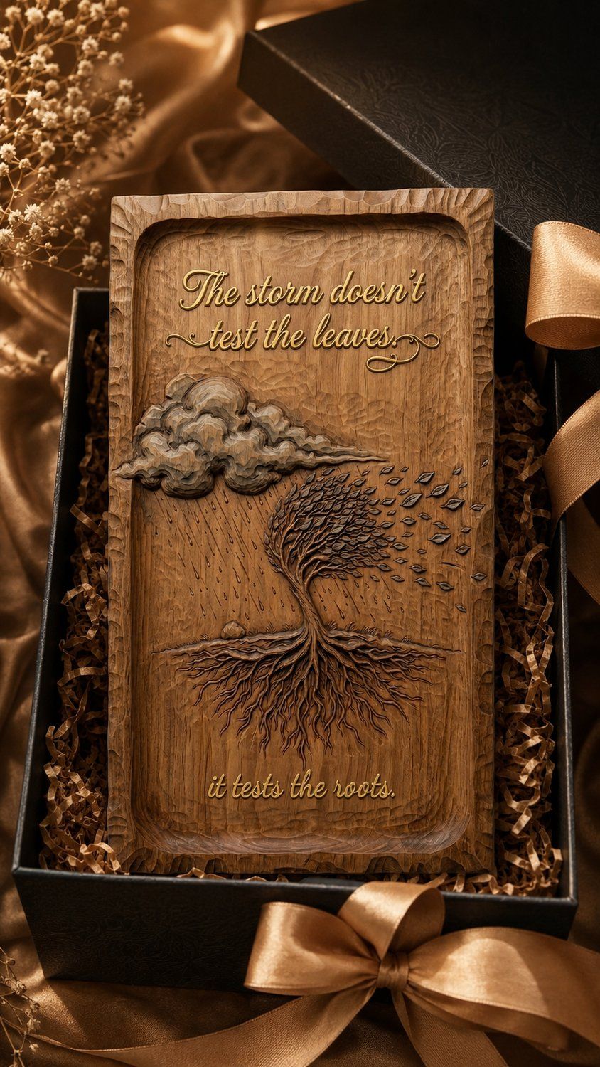 Resilience Roots Inspirational Quote CNC Relief STL bas-relief STL — view 9