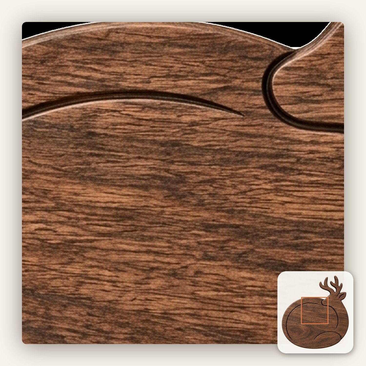 Resting Forest Buck CNC Relief STL bas-relief STL — view 11