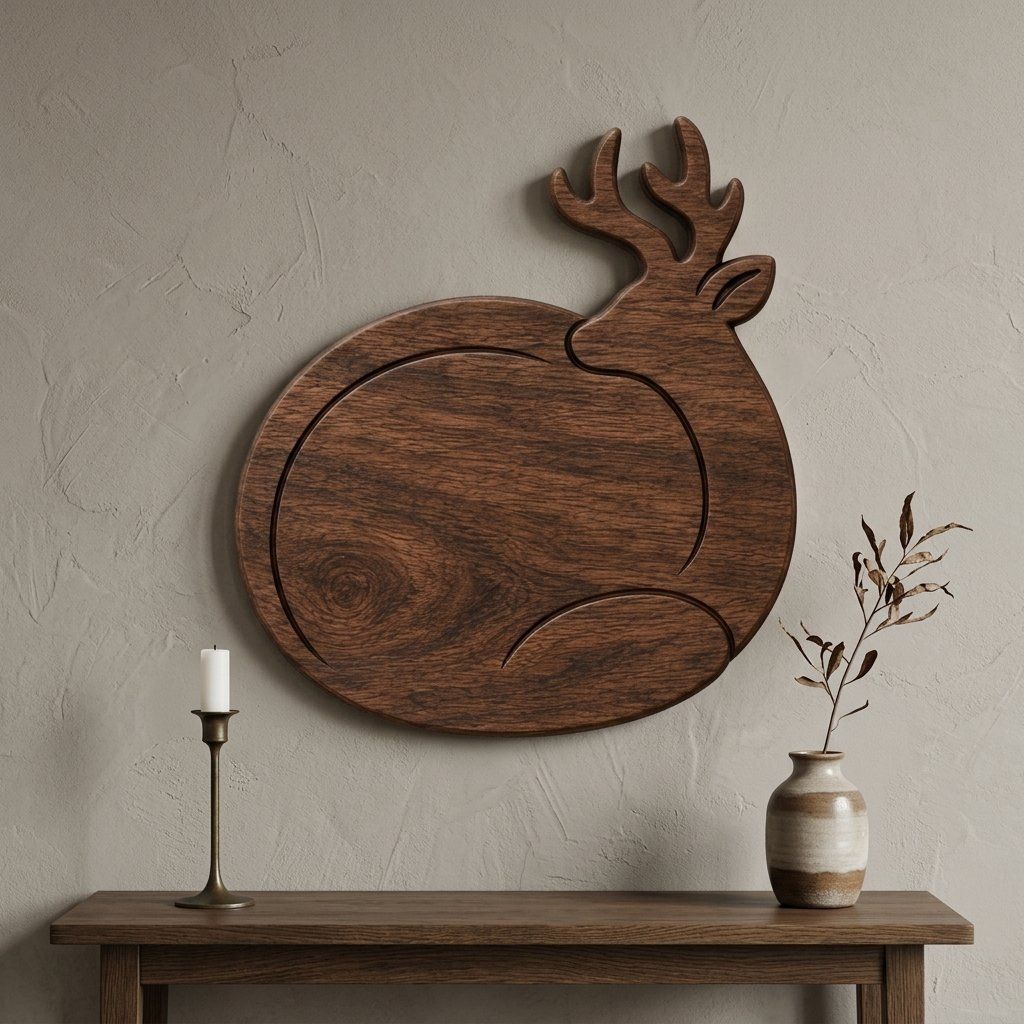 Resting Forest Buck CNC Relief STL bas-relief STL — view 14