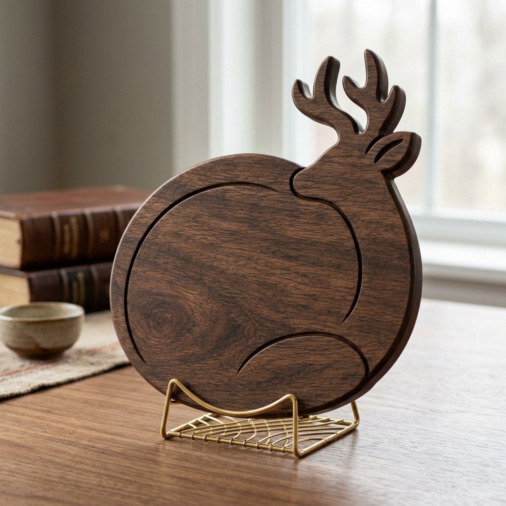 Resting Forest Buck CNC Relief STL bas-relief STL — view 3
