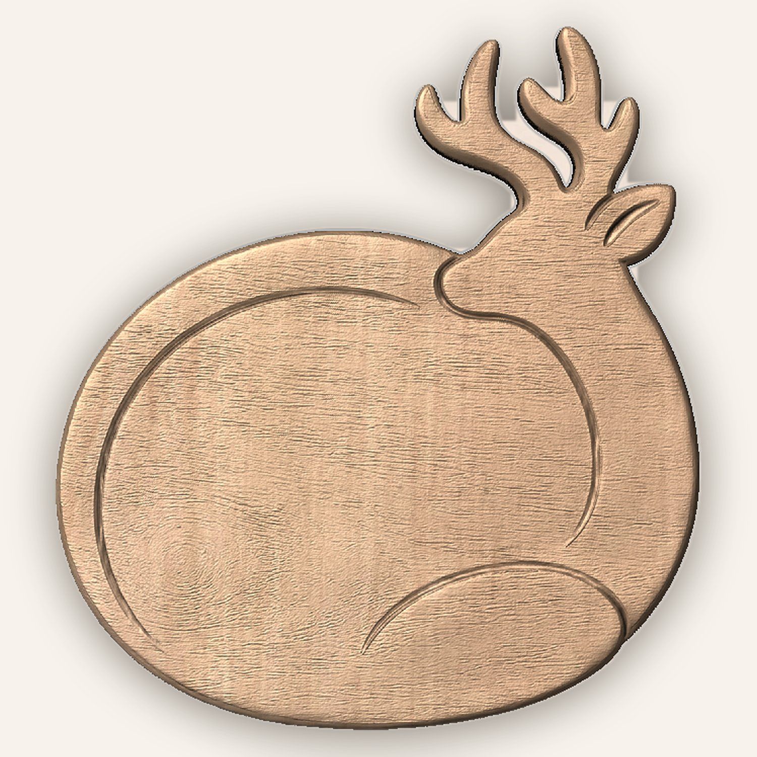 Resting Forest Buck CNC Relief STL bas-relief STL — view 4