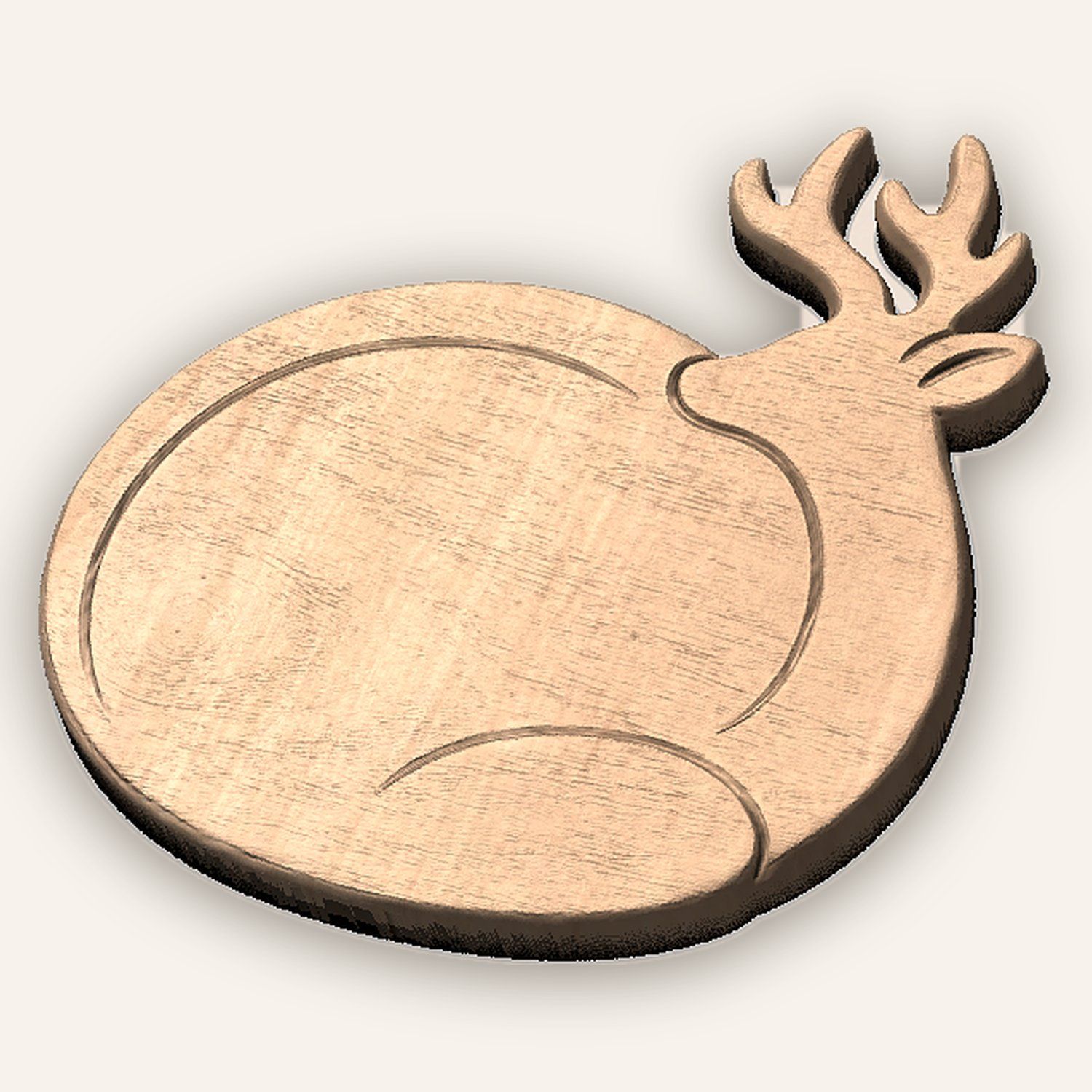 Resting Forest Buck CNC Relief STL bas-relief STL — view 5