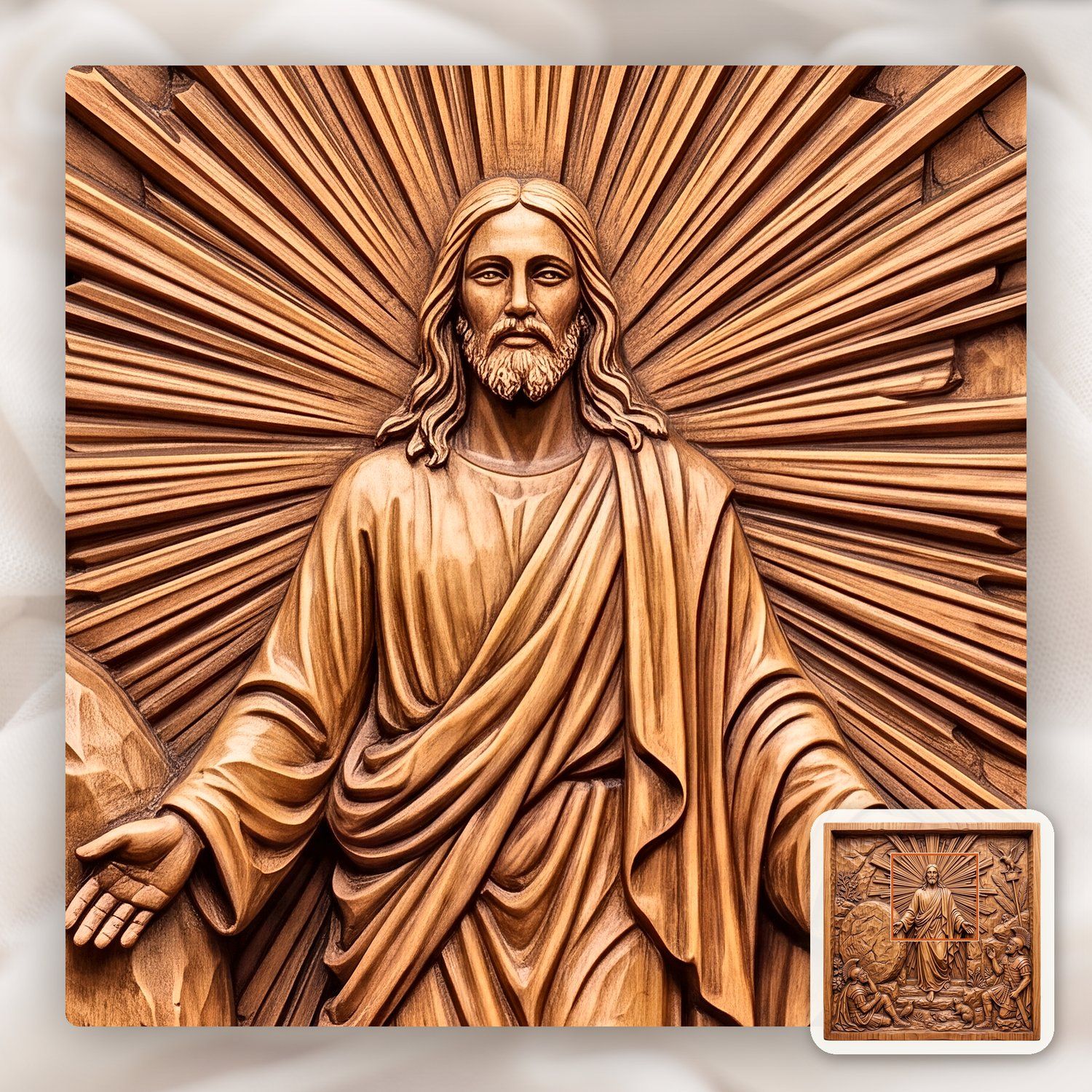 Resurrection of Jesus Christ CNC Relief STL bas-relief STL — view 12