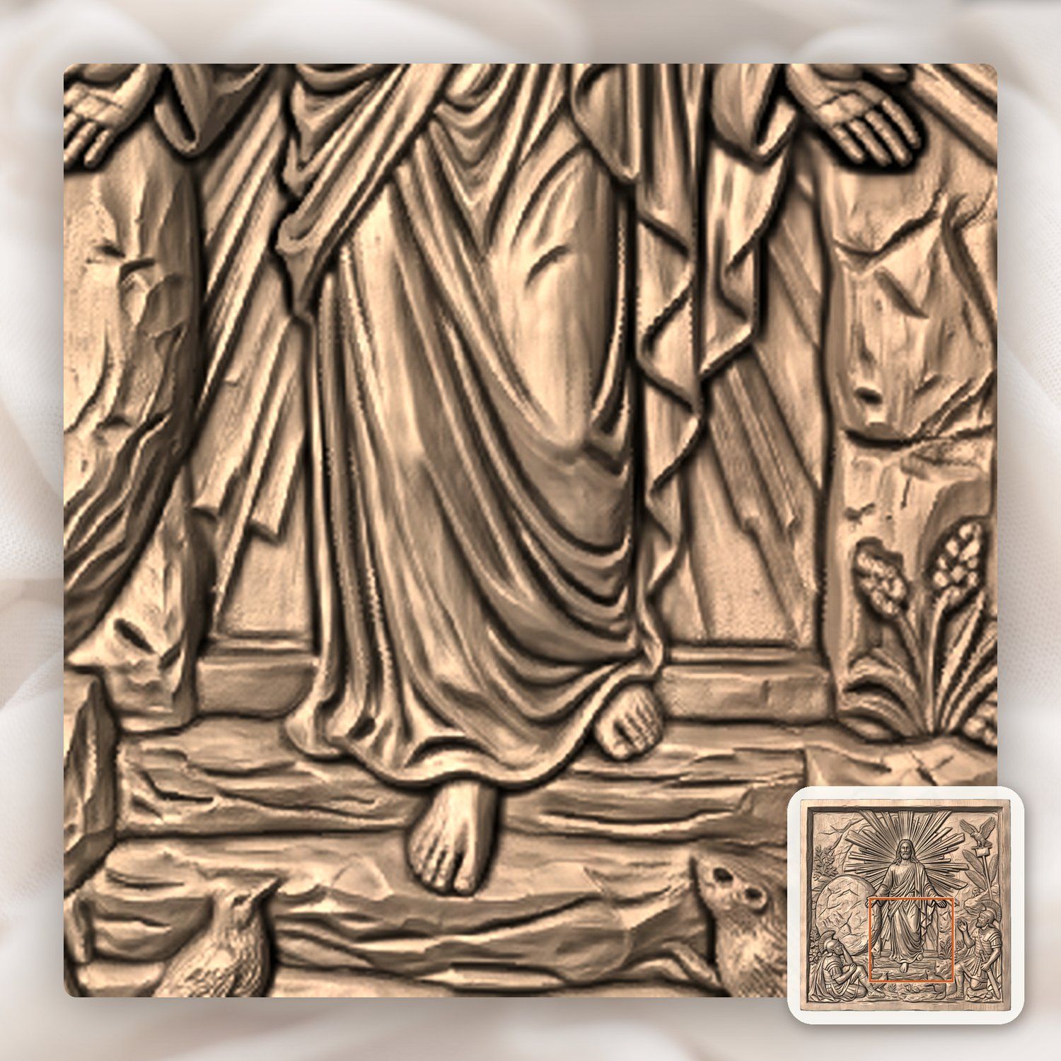 Resurrection of Jesus Christ CNC Relief STL bas-relief STL — view 8