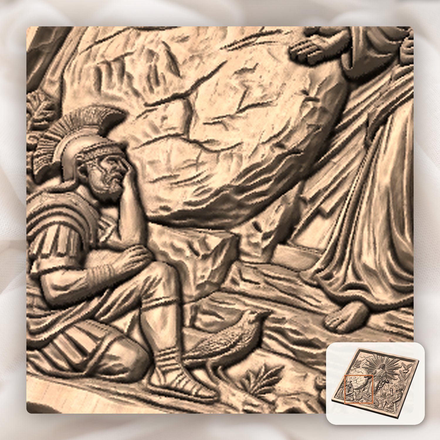 Resurrection of Jesus Christ CNC Relief STL bas-relief STL — view 10