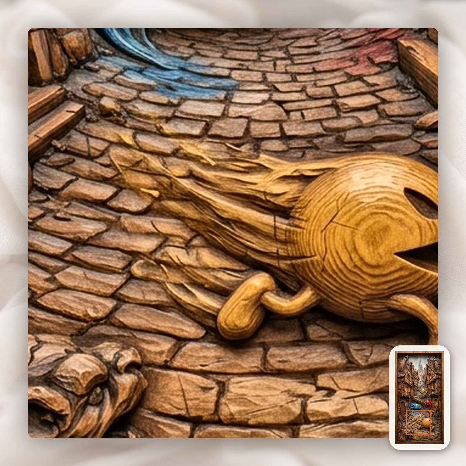 Retro Gaming Medieval Village CNC Relief STL bas-relief STL — view 12