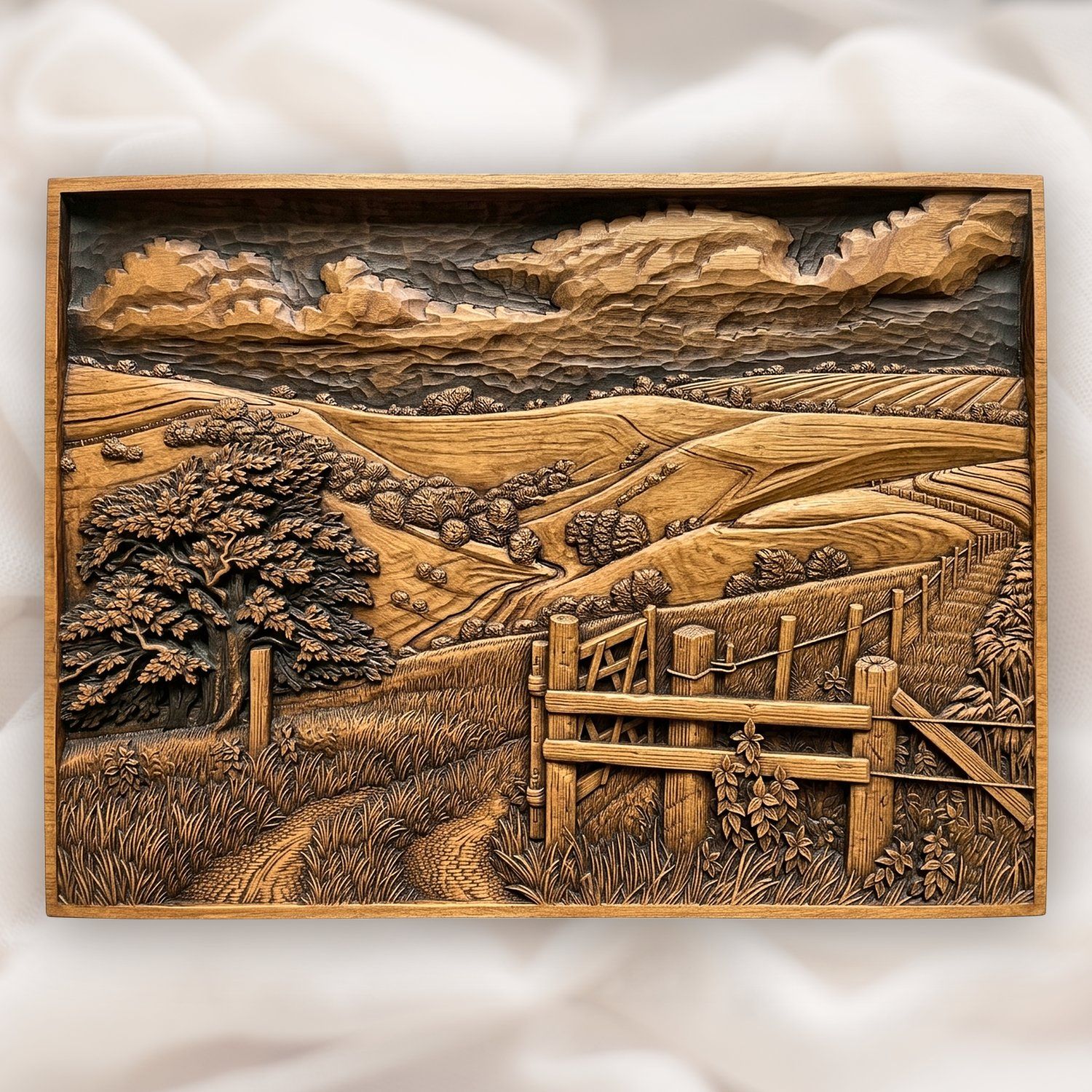 Rolling Hills Countryside Landscape CNC Relief STL bas-relief STL design